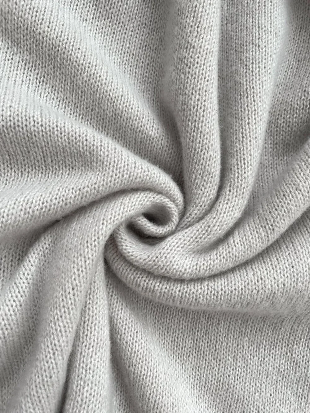 Grey Casual Women's Hooded Cable Knit Patchwork Long Sleeve Mid-Length Sweater